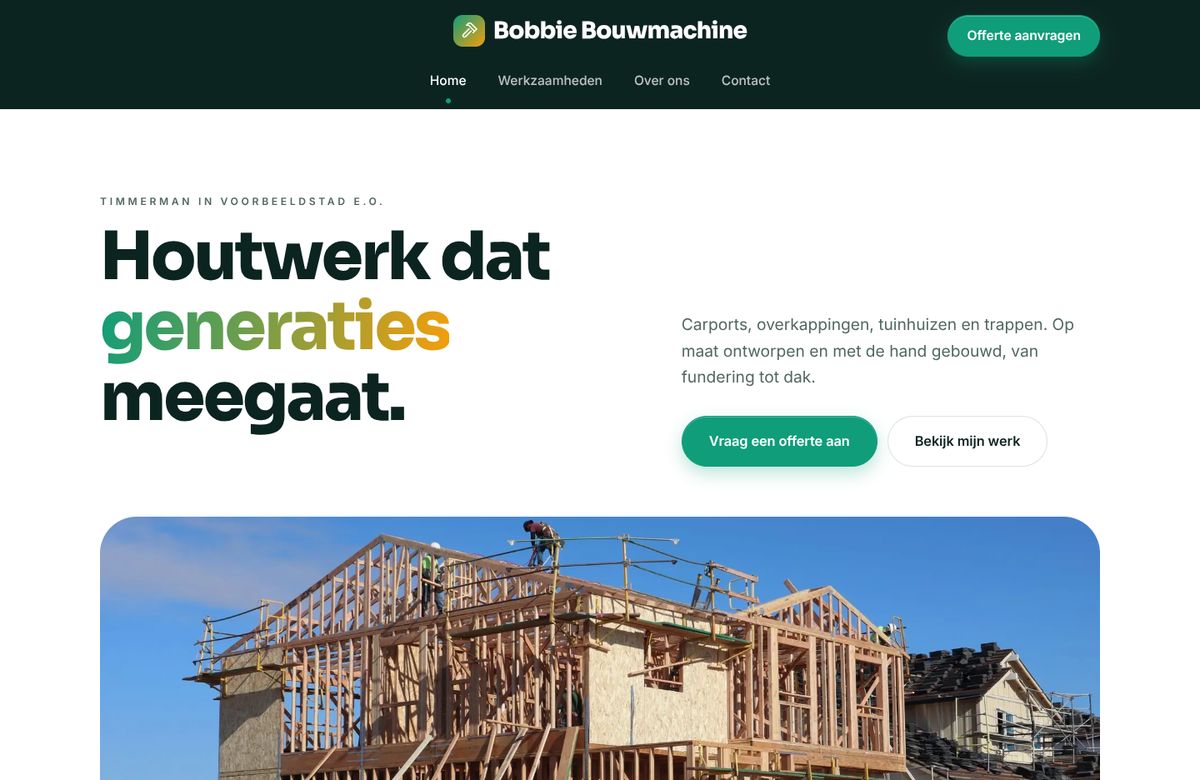 Timmerman Bobbie Bouwmachine — Voorbeeld 3