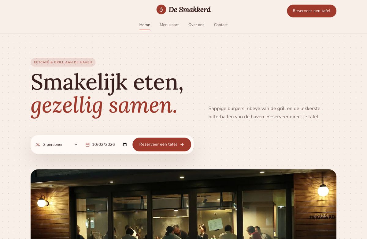 Restaurant De Smakkerd — Voorbeeld 1