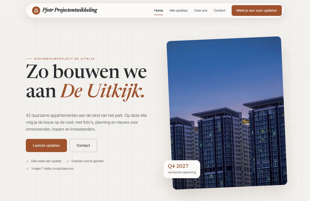 Pjotr Projectontwikkelaar — Voorbeeld 1