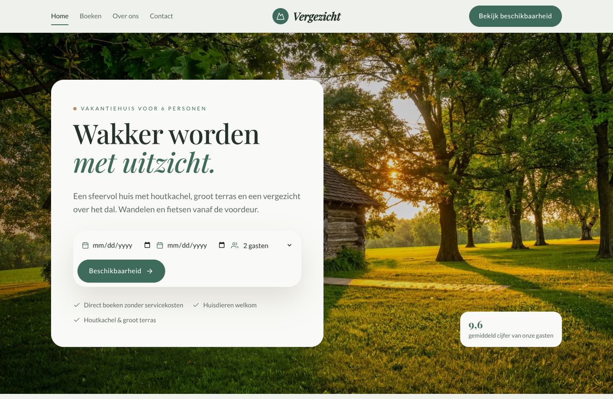 Vakantiehuis Vergezicht — Voorbeeld 1