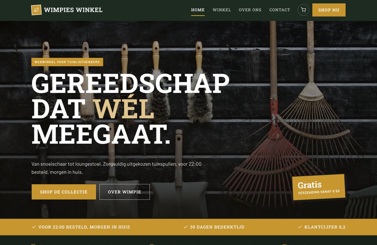 Webshop Wimpies Winkel — Voorbeeld 2