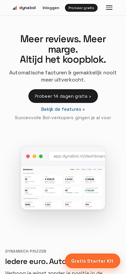 SaaS-platform + website · Dynabol